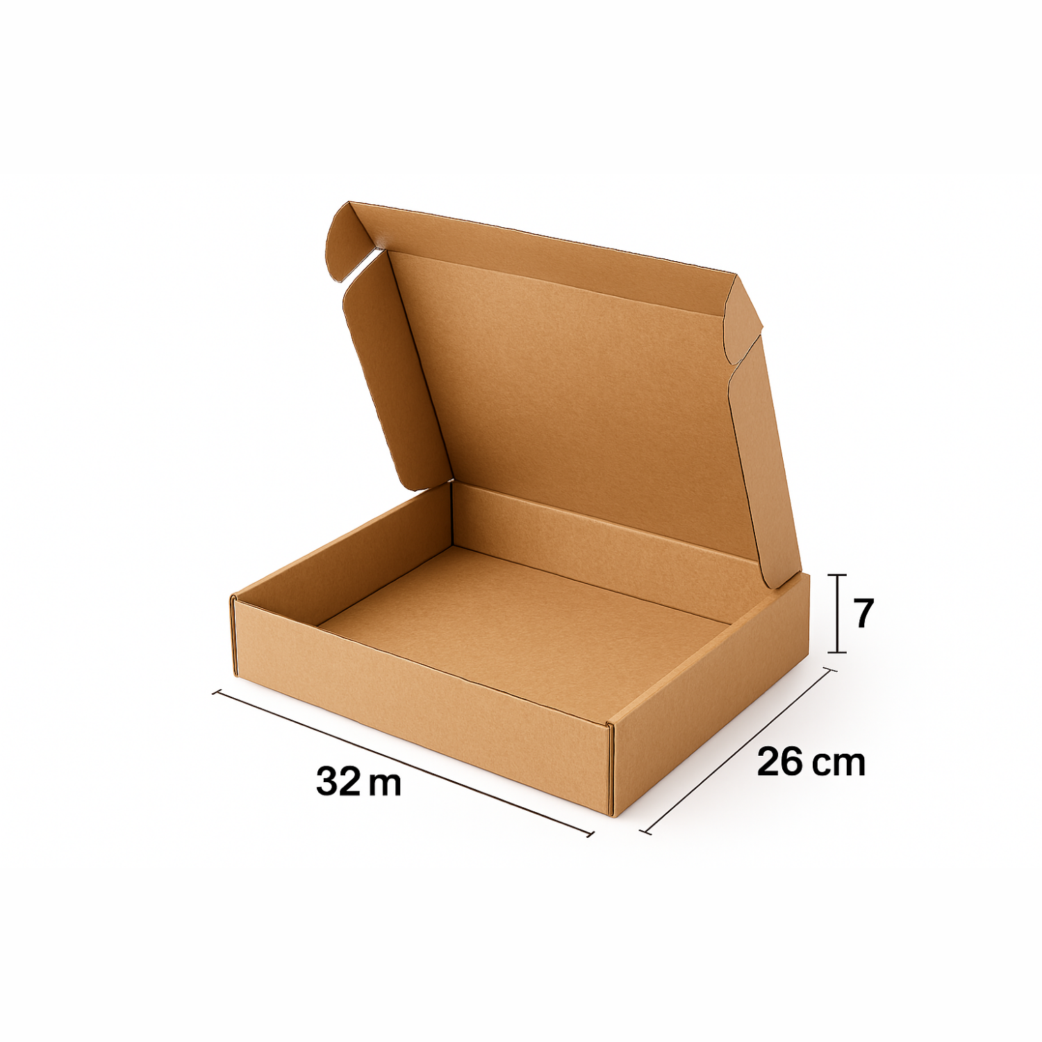 32x26x7 Cm E-ticaret Kargo Kutusu -2 Desi-25 Adet-Kraft